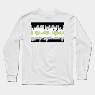 Dripping Agender Pride Long Sleeve T-Shirt